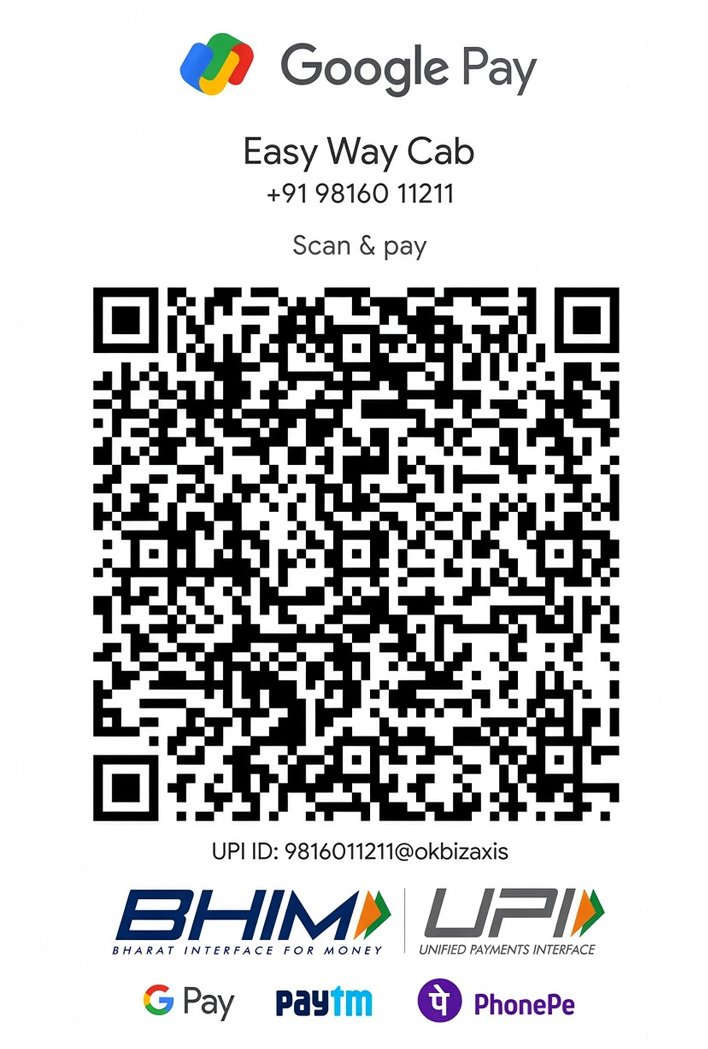 Easy Way Cab UPI Payment QR Code